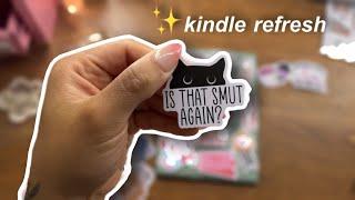 ASMR Decorating My Kindle w/ YOU🫧️ (whisper ramble, tapping on stickers)