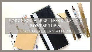 Hobonichi Weeks 2023 setup & functional plan with me (White Line, Black) paperjoyph