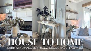 HOUSE TO HOME VLOG | homegoods + amazon home decor haul | entryway styling | fall bags | 2024