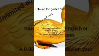 congrats you finally found the golden duck