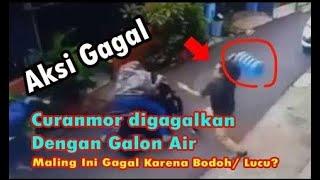 VIRAL..!! Aksi Gagal Pencuri Sepeda Motor Karena Kang Galon