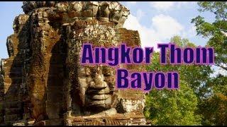 Exploring Angkor Thom (Bayon and Terrace of the Elephants) at Angkor, Siem Reap, Cambodia