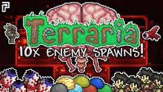 Blood moon with 10x spawns = UTTER INSANITY! (Terraria Episode 6)