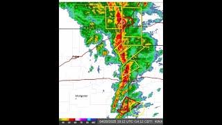 Tornadoes Moving Across the Central US