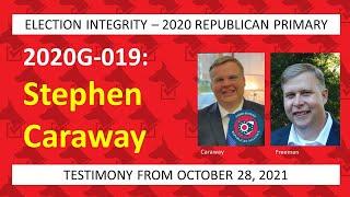 2020G-019: Stephen Caraway Testimony Un-narrated Highlights (there is also a narrated version)