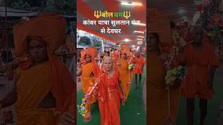 कांवर लेकर देवघर जाते कांवरिया #bol bam #kanwar yatra #sultan ganj to deoghar #savan mela #shorts