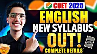 CUET 2025 English NEW Syllabus OUT I Complete Details