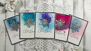 How to Create your own Stunning Holographic Snowflake Christmas Cards | Christmas in July series