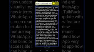 WhatsApp accessibility improvement transcribe voice note use action read voice notes using WhatsApp
