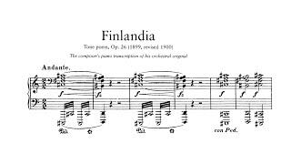 Jean Sibelius - Finlandia (piano version) (score video)