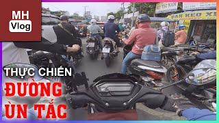 Thực chiến: Đi côn tay trong đường ùn tắc - Minh Hiệp Vlog