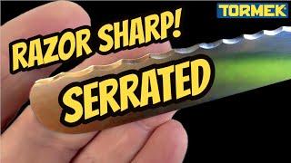 My Secret Serrated Knife Sharpening Method #tormek #knifesharpening