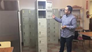 6 door locker Office Metal Box Lockers Cabinets Storage School Gym  LOCKER Vertical Filing file