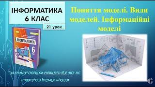 6 клас Поняття моделі. Види моделей. Інформаційні моделі 21 урок