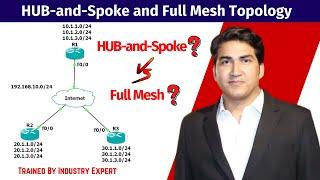 HUB-and-Spoke vs Full Mesh Topology | How To Connect Multiple Sites or Branches Together on Internet