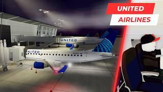 ROBLOX Airline Flight Review | United Airlines | Embraer E175LR | Economy Class