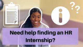 If you can't find HR Internships then WATCH THIS!