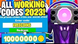 *NEW* ALL WORKING CODES FOR TOILET TOWER DEFENSE 2023 SEPTEMBER! ROBLOX TOILET TOWER DEFENSE CODES