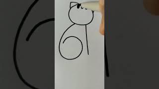 How to draw cat drawing with easy  drawing l   #drawing #viral #shorts