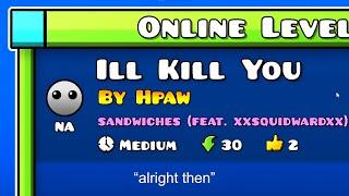 Wulzy gets threatened by a Geometry Dash level