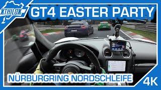 Easter Egg Fun - 3x PORSCHE 718 GT4 MR - First fast Lap on NÜRBURGRING NORDSCHLEIFE BTG [4K] POV