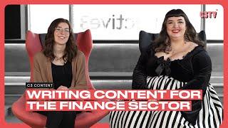 Top tips for writing content for the finance sector