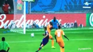 Côte d'Ivoire vs Japan 2-1 2014 FIFA World Cup [14/06/14] All Goals