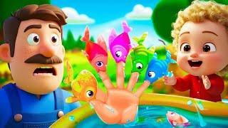 Finger Family Song! Once I Caught a Fish Alive | CocoBerry Nursery Rhymes & Kids Songs | lia