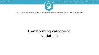 Python Tutorial: Transforming categorical variables