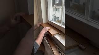 Fensterbank mit Holz verkleiden / Parkett auf Fensterbank verlegen