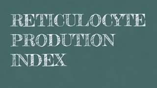 Reticulocyte production index formula