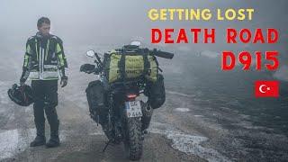 Getting Lost on D915 the Death Road in Bad Weather Turkey Ep. 36|Motorcycle Tour Germany to Pakistan