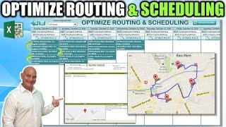 How To Optimize Map Routes AND Schedule Jobs & Deliveries In Excel in ONE CLICK [PLUS FREE DOWNLOAD]