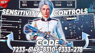 UPDATE 3.4 !!BEST SENSITIVITY CODE+CONTROL SETTINGS BGMI/PUBG MOBILE