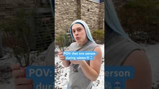 It’s 30° and snowing.  it’s OKAY TO BE COLD #winter #skit #comedy #shortfeed #cold #pov #shorts