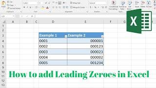 How to add 0 in Excel before number