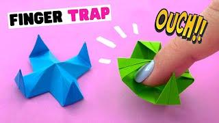 How to make DIY origami FINGER TRAP [paper finger trap, origami fidget toy]