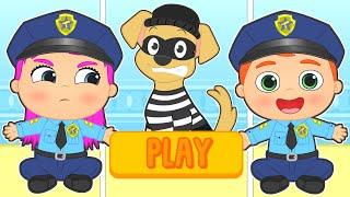 BABIES ALEX AND LILY   How to Play Cops and Robbers