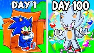 100 DAYS as HYPER SONIC in Roblox!