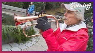 Flugelhorn Phil  Keeping music alive even on the coldest days