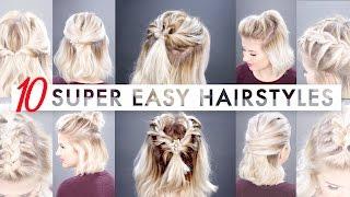 10 Easy Half Up hairstyles for SHORT HAIR Tutorial | Milabu