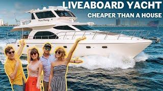 Luxury Yacht Living Is Cheaper Than Waterfront Property! (full tour & costs)