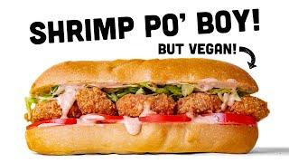 SHRIMP PO' BOY but VEGAN! Super EASY & DELICIOUS!