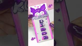 diy fake nails with paper - how to make paper nails - fati craft world