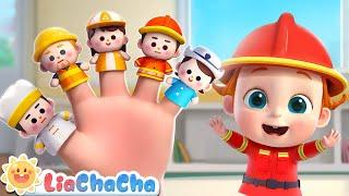 Finger Family Song (Jobs Version) | Police, Firefighter | Kids Songs & Nursery Rhymes | LiaChaCha