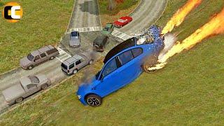 GTA 4 Cliff Drops Crashes with Real Cars mods #46 | Odycrash