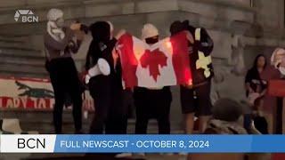 Protesters burn Canadian flag & Speaker bans Poilievre from asking questions l Oct 8, 2024 l BCN