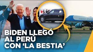 Joe Biden arribó al Perú con 'La Bestia' y francotiradores: Así fue recibido por los peruanos