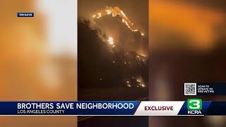 Brothers fight to save neighborhood from Palisades Fire