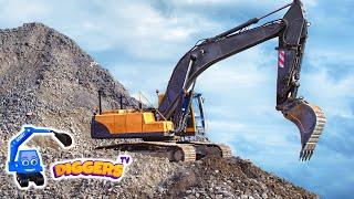 Fun With Diggers For Children  Diggers And Dump Trucks, Crawler Excavators For Kids | Diggers TV